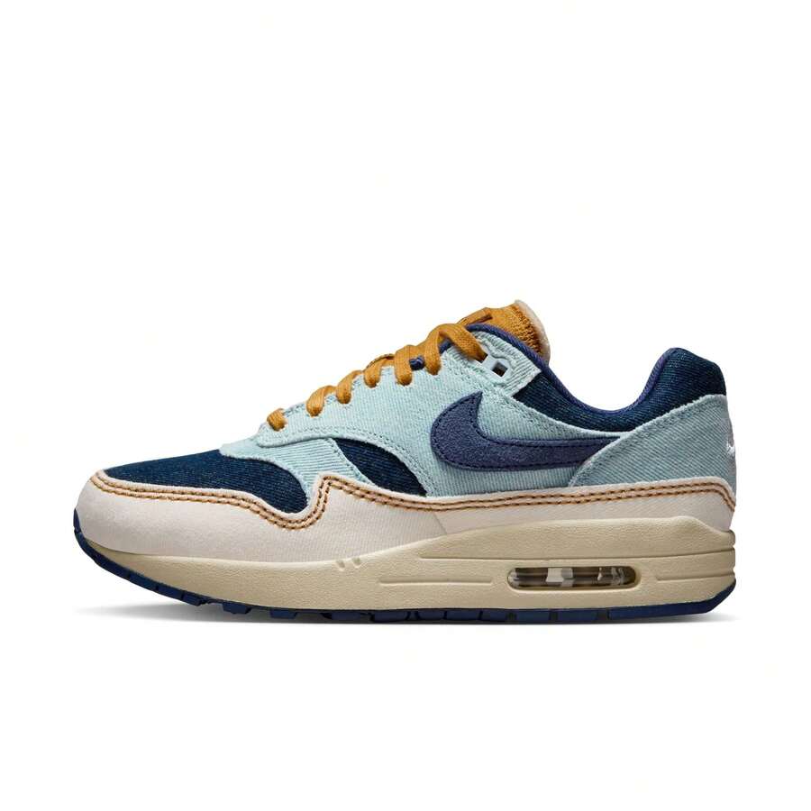 Nike Air Max 1 '87 Aura/Midnight Navy-Pale Ivory FQ8900-440 Women's - Blue - View 1