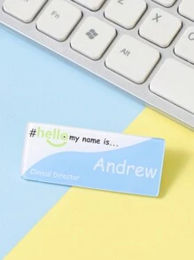 Huy hiệu y tế Acrylic Hello My Name Is Pink được cá nhân hóa dành cho bác sĩ, sinh viên, y tá, nhân viên NHS, bác sĩ đa khoa, nữ hộ sinh - huy hiệu - Xem 9
