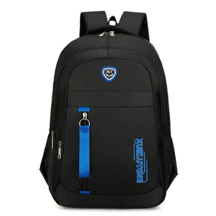 Durable Men's Backpack. Different Colors. Three Compartments. Double Closure, Padded Straps And Adjustable Straps. - 藍色 - 查看 1