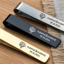 1 件个性化心形雕刻不锈钢领带夹 - 耐用时尚，适合男士，创意情侣礼物，适合圣诞节、新年、生日