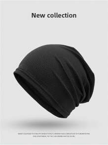 1pc Men's Outdoor Sports Bandana Scarf Hat Breathable Solid Color Minimalist Moisture Wicking Versatile Beanie Cap - Running Cap - View 10