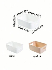 10 件/2 件/3 件/1 件塑料多用途收纳盒，零食、玩具、化妆品、桌面、厨房收纳盒 - 粉色 - 查看 3