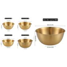 5 chiếc chậu rửa bằng thép không gỉ có vạch chia, chậu rửa salad, bát nấu ăn gia dụng, vạch chia, bát đựng dung tích, chậu rửa bát, giỏ thoát nước, chậu nướng và đánh trứng - Nhiều màu - Xem 14