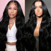 Bye Bye Knots Wig Glueless Wigs Human Hair 200% Density Pre Plucked Pre Cut 6x4 HD Lace Closure Wigs Human Hair Body Wave Lace Front Wigs Human Hair For Women - Natural Black - 查看 2