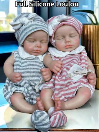 13 Inch Full Silicone Soft Reborn Doll Loulou Boy Or Girl Baby Newborn Doll For Children Birthday Gifts