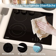 IsEasy Placa vitrocerámica de 4 placas autosuficiente Horno empotrado de 60 cm control táctil autosuficiente - 4 platos - Ver 9