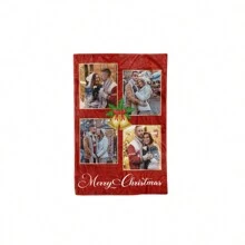 1pc Christmas Merry Christmas Blanket, Customized Christmas Photo Blanket, Customized Christmas Blanket, Christmas Movie Watching Blanket, Festival Decoration
