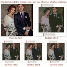 定制钻石画 - 根据您的照片、定制艺术品、宠物、情侣、家庭肖像定制钻石画。图像越清晰，效果越好。无框，送礼惊喜 - 彩色 - 查看 5