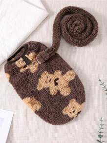 2件套宠物秋冬季毛绒牵引绳秋冬季柔软舒适毛绒衣服胸背带宠物保暖用品 - 彩色 - 查看 10