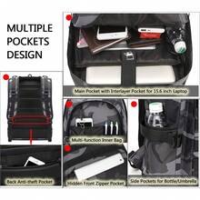 BAIGIO Backpack 25L Waterproof Trekking Backpack Military Molle Backpack For Camping Trekking Travel - Black Camouflage Black - View 4