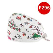 1 pezzo Cappello da infermiera in poliestere stampato, berretto da lavoro per costume e rappresentazione, regolabile e traspirante, adatto per medici pediatrici, adatto per Ognissanti e Natale, unisex