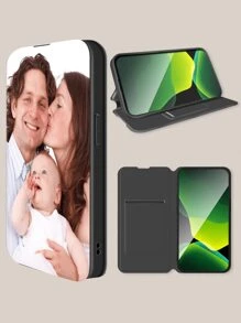 1 chiếc ốp lưng điện thoại gập hai mặt có thể tùy chỉnh kèm chân đế, tương thích với iPhone X, tương thích với iPhone 16, có thể dùng làm quà tặng hoặc quà lưu niệm, ốp lưng điện thoại bằng da tương thích với iPhone 14, phiên bản quốc tế, không phải phiên bản nội địa. - Nhiều màu - Xem 3