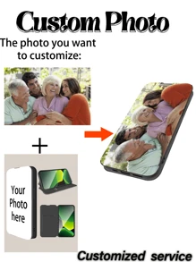 1 chiếc ốp lưng điện thoại gập hai mặt có thể tùy chỉnh kèm chân đế, tương thích với iPhone X, tương thích với iPhone 16, có thể dùng làm quà tặng hoặc quà lưu niệm, ốp lưng điện thoại bằng da tương thích với iPhone 14, phiên bản quốc tế, không phải phiên bản nội địa. - Nhiều màu - Xem 2