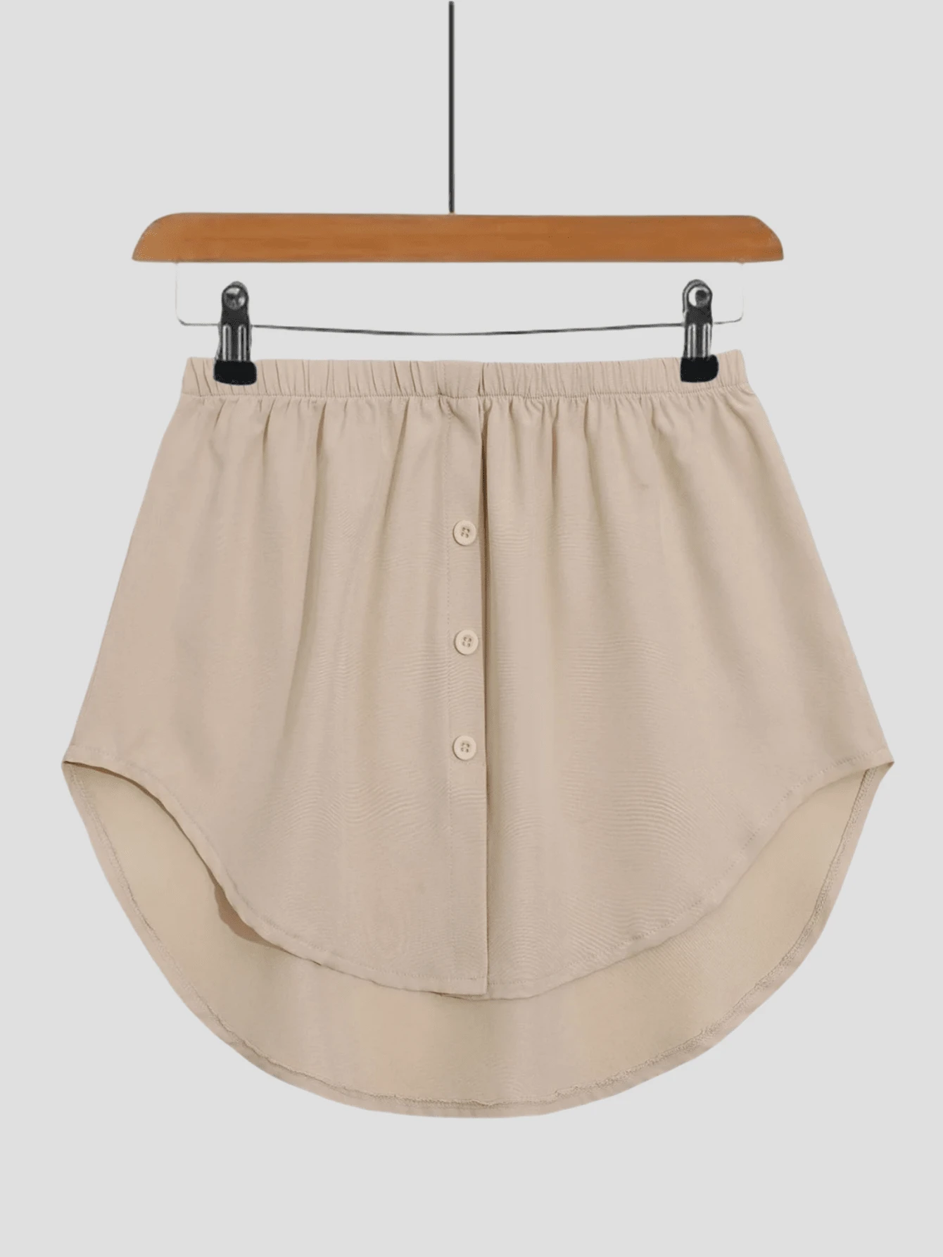 1pc Elastic Waist Extender Band, Women Shirt Extender, Adjustable Layered Dress Extender - Khaki - View 1