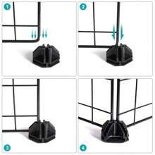 SONGMICS Shoe Rack, Rectangular Cube Organiser, Modular DIY Storage Shelf Unit, 40 X 30 X 17 Cm For Each Compartment, Metal Wire Interlocking Wardrobe, For Entryway Closet, Black - Black - View 5