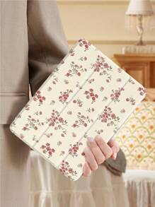 苹果美学玫瑰花朵保护壳兼容 iPad 10.2 英寸 2021/2020 iPad 第 9/8 代，兼容三星 Galaxy Tab A8 10.5 英寸 2022，标签保护套，带笔架，支持自动睡眠/唤醒盖花保护壳 - 彩色 - 查看 2