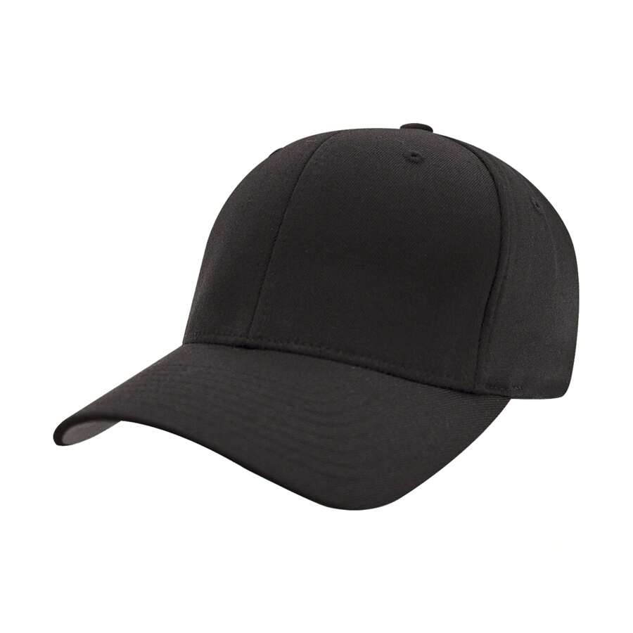 Yupoong Mens Flexfit Fitted Baseball Cap (Black) - A - View 1