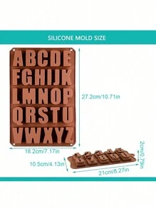 2 moldes de silicona con letras grandes del abecedario inglés A-Z | Moldes de números del 0 al 9 para decoración de fiesta de cumpleaños - molde de silicona - Ver 2