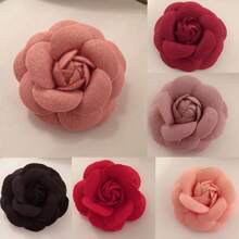 1pc Vintage Camellia Flower Brooch Pin For Women