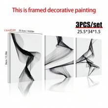 3pcs/Set Nordic Black And White Abstract Art Canvas Posters For Home Decor - Perfect For Hotel, Living Room, Bedroom - Frameless Wall Pictures For Stylish And Elegant Decor, Modern Western Home Decor , Posters For Room, Maximalist Wall Decor , Funky Room Decor Aesthetic, Room Decoration Stuff