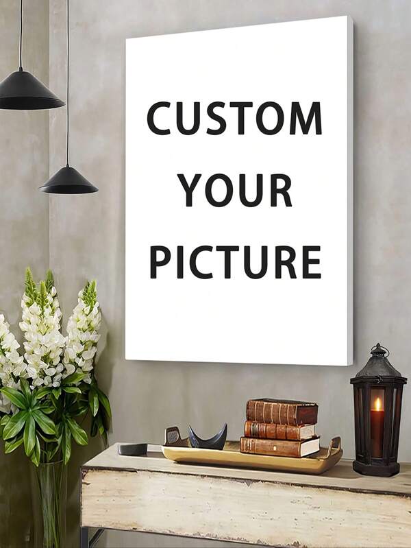 1pc Personalized Wooden Framed Canvas Poster, Waterproof, Custom Portraits And Photo Art, Perfect Gift For Friends And Family , Great For Bedrooms, Living Rooms And Hallway Decoration Gifts Birthday Graduation,Home Refresh,Xmas Decoration, Autumn Home Refresh, Scandinavian Cozy Home, Warm Ambience