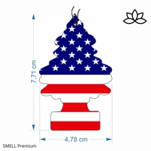 Kit 10 Units Car Scent Air Freshener MINI Pine Tree Essence For Ambiete - SMELL Premium - Blue and White - View 3