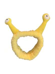 1pc Korean Cartoon Snail Design Cute Plush Hair Band, Funny Hairpiece For Washing Face Headband Turban Headband Sweatband, Hairband Fall Winter Hair Accessories For Women For Vacation Outfits Woman Elegant Scarf Women Bandanas Soft Headwrap - Funny Face Wash Headband - View 7