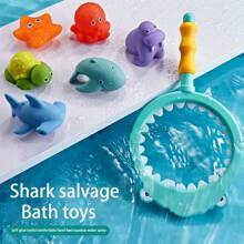 6pcs Soft Rubber Animals, Bath Toys, Ocean Animals Bathtub Shower Toys, Bathtub Toys Water Spray Color Changing Floating Ocean Animals, Swimming Toys Halloween Christmas Gifts