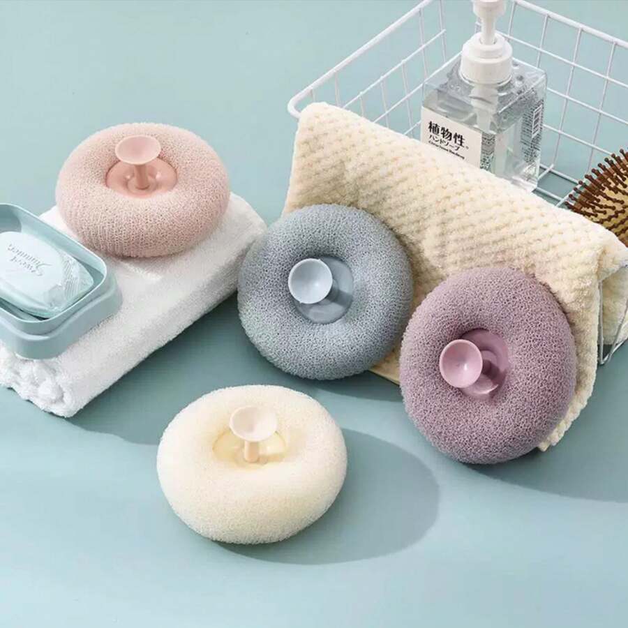 Shower Sponge Bath Body Exfoliation Suction Cup Cleansing Healthy Massage Remove Dead Skin - Nhiều màu - Xem 1