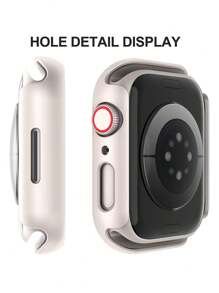 二合一表带和表壳套装,星光色柔软舒适硅胶运动表带,超薄钢化玻璃屏幕保护膜,兼容 Series Ultra/SE/11/10/9/8/7/6/5/4/3/2/1,兼容 表带 38/40/41/42/44/45/46/49 毫米 - 星光色 - 查看 5