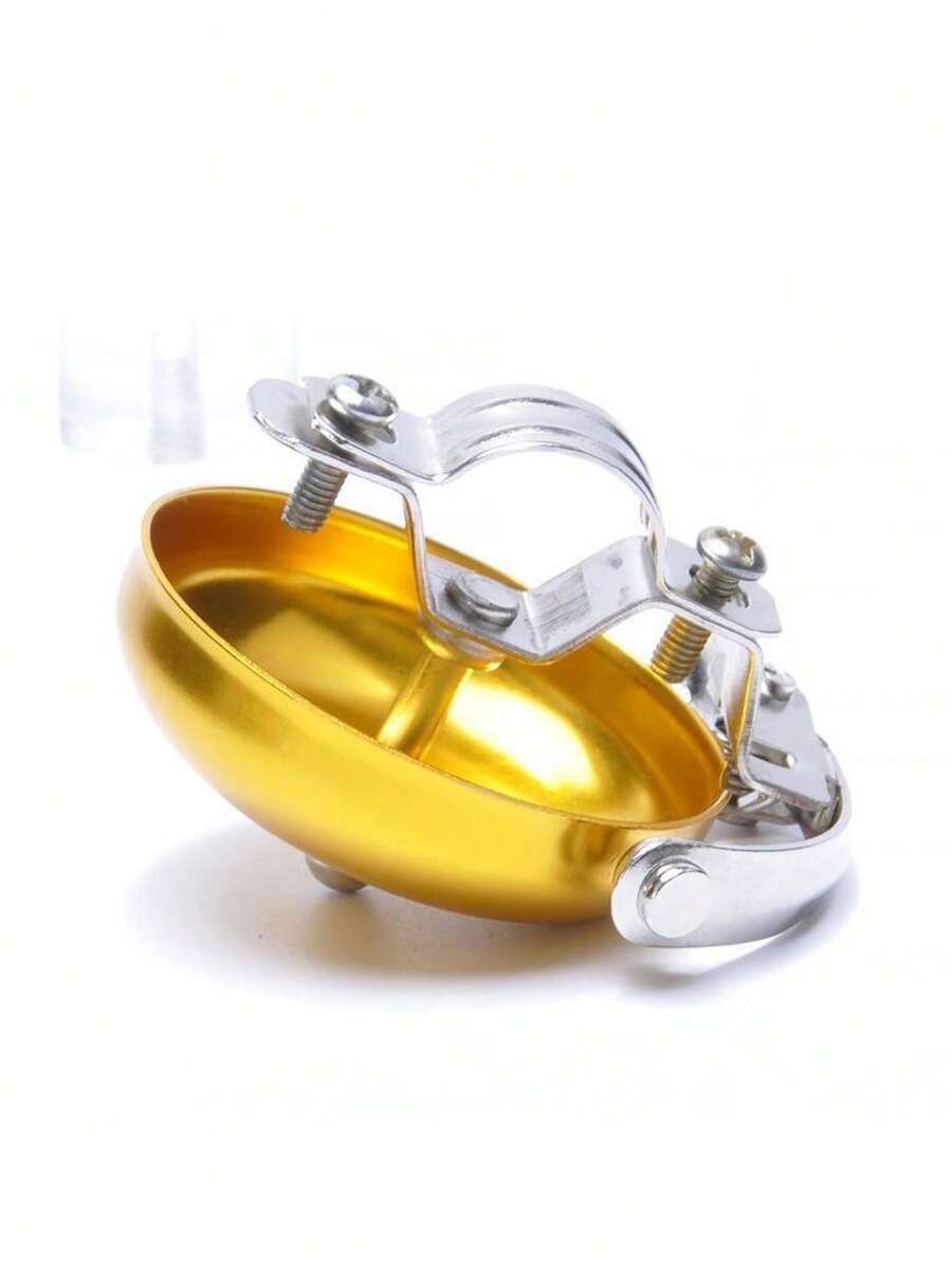 A Classic Vintage Aluminum Bicycle Bell With A Clear And Loud Sound