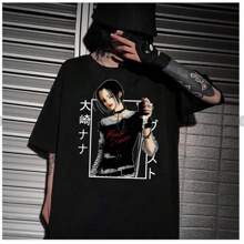 Camiseta Nana Osaki Anime Japones Manga Otaku Geek Nerd Camisa Blusa Unissex Masculino Feminino 100% Algodão Top Premium Streetwear Lançamento Varias Cores!! Plus Size - Preto - Visão 1