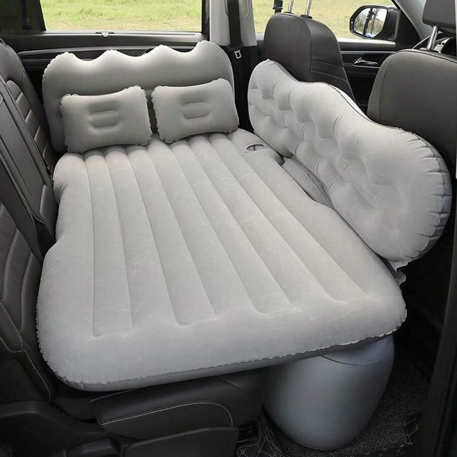 Inflatable Air Mattress With Sides For Car Back Seat Sleeping Pad