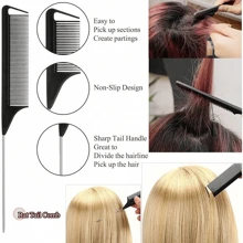 10 件套打结刷套装，适用于黑色自然发质，带喷雾瓶和睡帽，卷发刷套装，让您在洗头日更轻松、更快地打结头发，美发工具、美发产品和配件，适用于理发沙龙美容旅行必需品