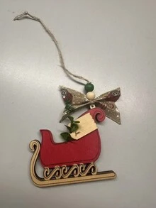 1pc Wooden Personalized Christmas Coin Pendant, With Gift Car, Game Console, Elk, Christmas Tree, And Gift Box Design - Classic Wooden Coin Clip Tree Decoration, Suitable For Holiday Gifts, No Electricity Or Feathers Required,Christmas - Multicolor - View 5