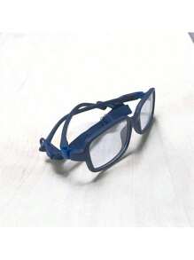 Children's Frame Acetate Silicone Glasses Non-Prescription Lens With Case S308P - 藏蓝色 - 查看 2