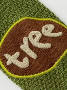 mini bala Boys Girls Wool Sweater Autumn Winter Loose Knit - Olive Green - View 8