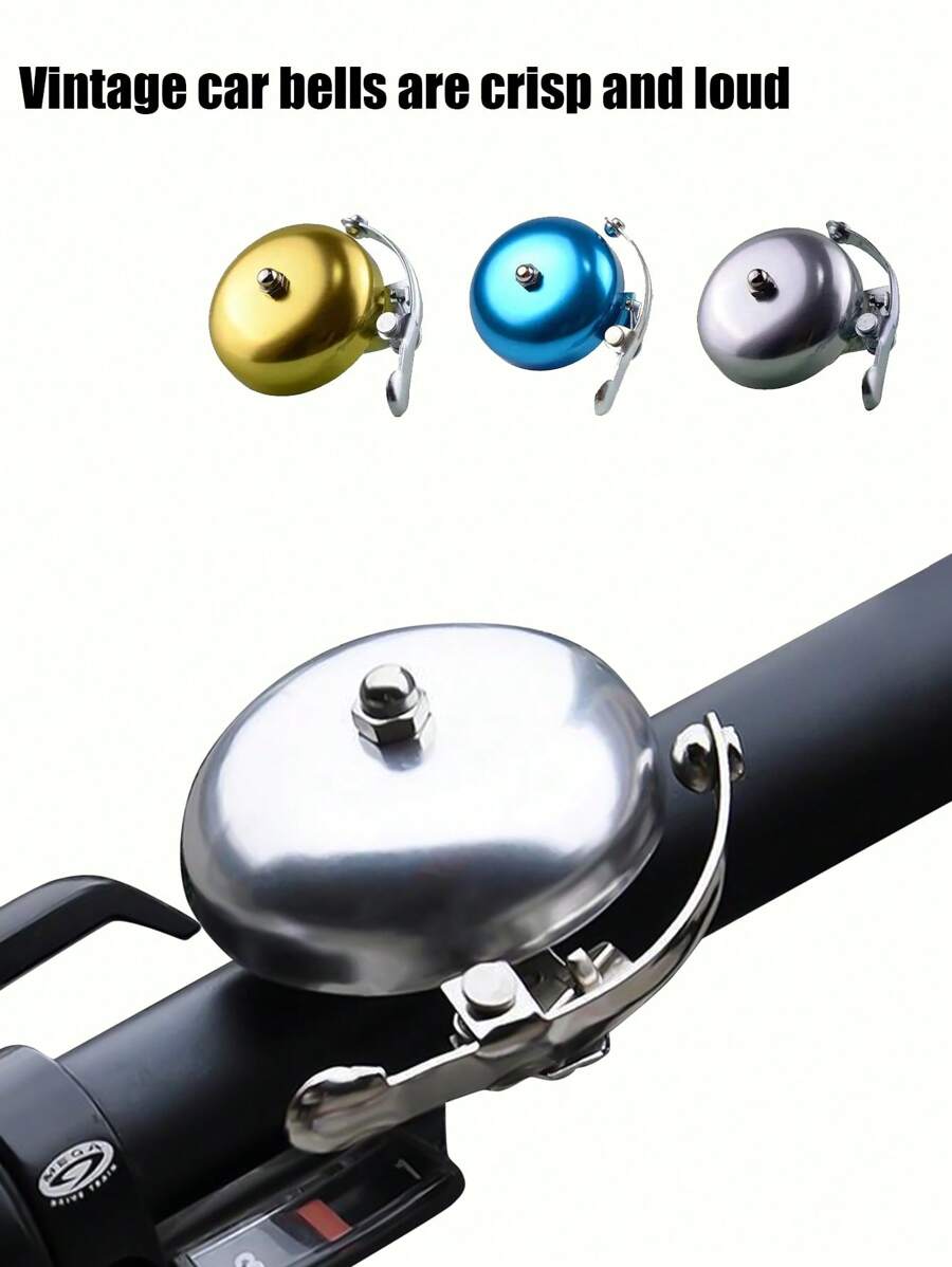 A Classic Vintage Aluminum Bicycle Bell With A Clear And Loud Sound