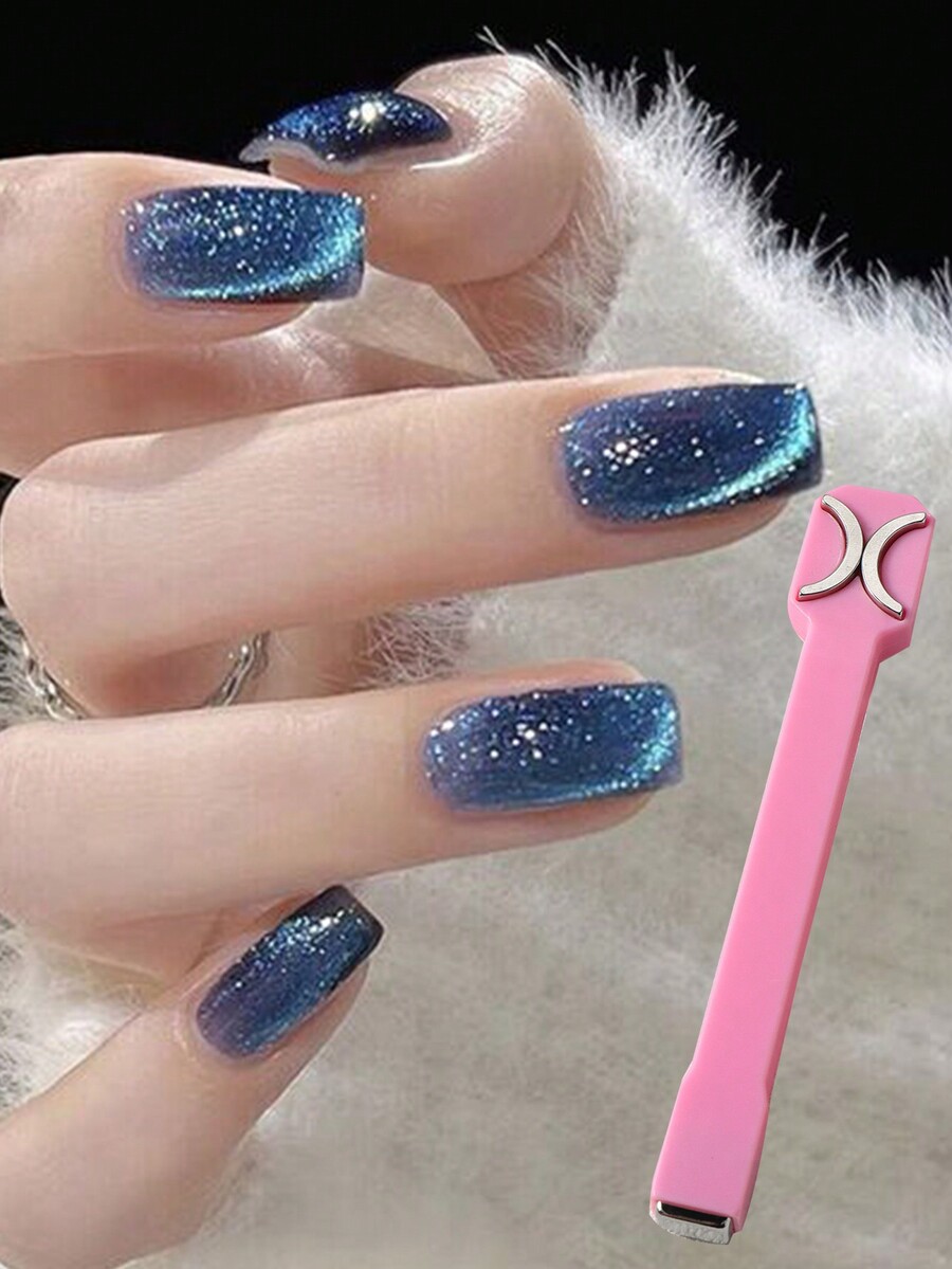 1PC 3In1 Pink 3D CatEye Effect Nail Stick MultiFunction