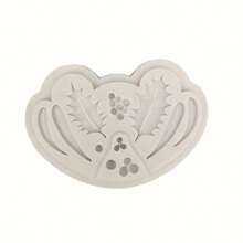 1 pieza Molde de silicona con hoja de acebo navideño, molde para jabón, moldes de resina, herramienta decorativa de arte manual, molde decorativo de arcilla suave, pegamento de gota DIY