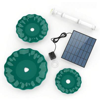 Bể tắm chim 3 tầng kèm bơm năng lượng mặt trời 3.5W, đài phun nước năng lượng mặt trời tự lắp ráp, có thể tháo rời và phù hợp cho bể tắm chim, bơm năng lượng mặt trời 3.5W cho bể tắm chim, bể tắm chim ba tầng dùng cho đài phun nước năng lượng mặt trời, bơm đài phun nước năng lượng mặt trời dùng cho sân vườn, sân trong, ngoài trời, ao hồ, trang trí sân vườn.
