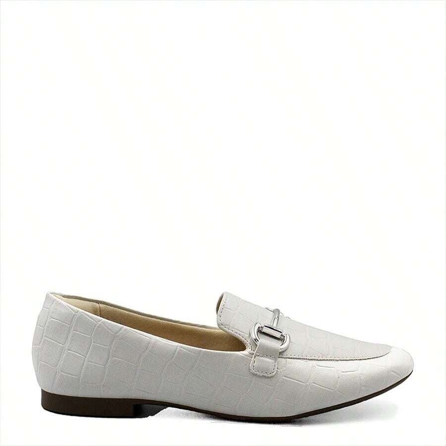 Aretha Croco Detail Moccasin - trắng - Xem 1