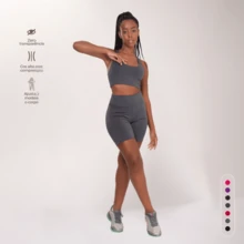 Kit 2 Women's Suplex Shorts - Zero Transparency, Thick Fabric, Reinforced Stitching - Comfort And Style For Fitness! - 查看 5
