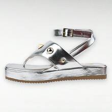 Women's Flat Clogs With Pendant Buckle - Bạc - Xem 3