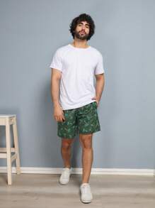 Men Beach Shorts - 軍綠色 - 查看 7