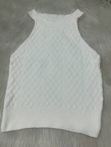 Tank Top Cropped Blouse Tricot Modal Summer Launch - 白色 - 查看 2