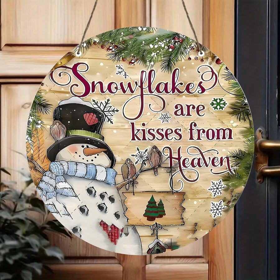 迷人的 Yeti 木质标牌 - 非常适合圣诞节和新年装饰、节日派对礼物、房间和家居装饰 - 彩色 - 查看 1