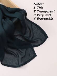 1pc Plus Size 180*90cm Women's Solid Color Breathable Soft Modal Hijab Scarf Headband For Abaya Women Veil