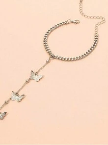 1 件蝴蝶吊坠整条手指环链 - 彩色 - 查看 5