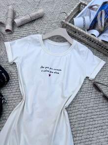 Informal Dress With Cute Print - 白色 - 查看 3